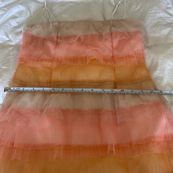 Lover+Friends tiered muli color tulle dress spaghetti straps fully size Small. - Picture 5 of 11